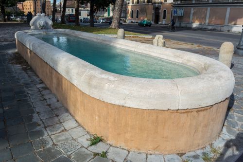 Fontana A Lungotevere Aventino, Fontanas, Skulptūra, Roma, Italy, Rodyti Vietą