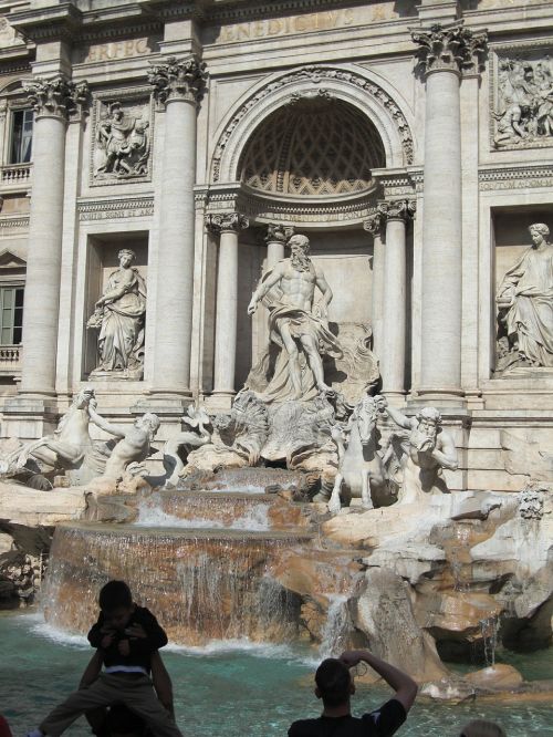 Fontana Di Trevi, Roma, Italy, Trevi Fontanas, Fontanas, Architektūra, Romėnų, Paminklas