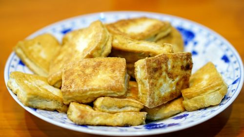 Maistas, Kinų Maistas, Tofu, Kepta Tofu
