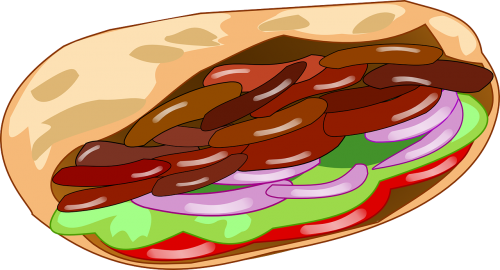 Maistas, Kebabas, Maistas, Mėsa, Nemokama Vektorinė Grafika