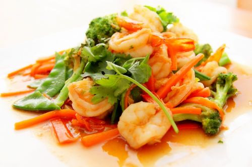 Maistas, Krevetės, Asian