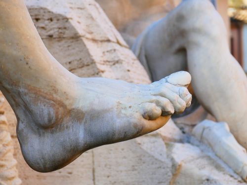 Pėdos, Pirštų Statula, Marmuras, Akmuo, Skulptūra, Basas