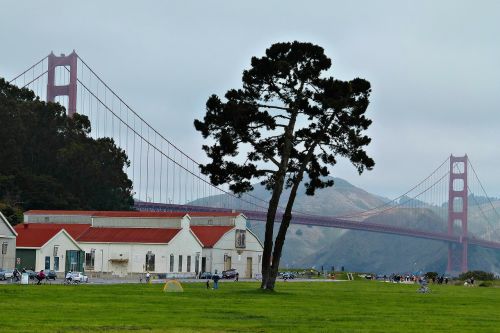 Forto Taškas, San Franciskas, Kalifornija, Usa, Pastatai, Auksinių Vartų Tiltas, Peizažas, Kraštovaizdis