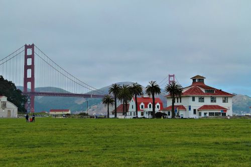 Forto Taškas, San Franciskas, Kalifornija, Usa, Pastatai, Auksinių Vartų Tiltas, Kraštovaizdis, Gamta