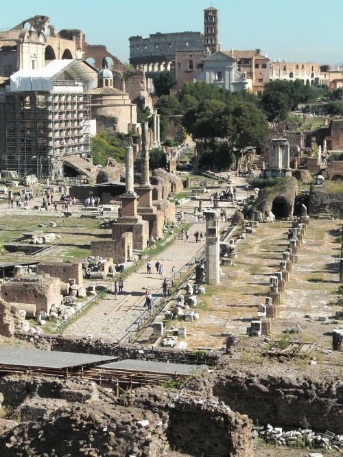 Forumas, Roma, Italy, Romėnų, Foro Romano, Romanai, Senas, Architektūra, Istoriškai, Senovė