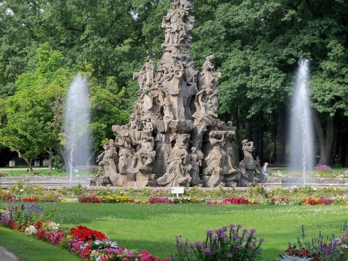Fontanas, Pelnas, Bavarija, Vokietija, Universitetinis Miestas, Schlossgarten