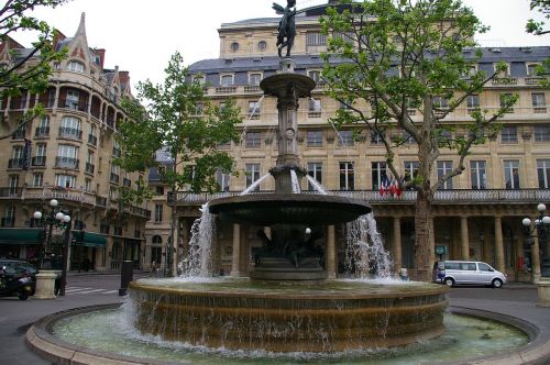 Fontanas,  Paris,  France,  Europa,  Plaza