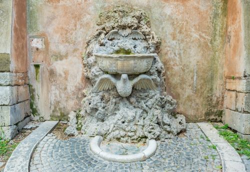 Fontanas,  Skulptūra,  Aventijskij Kalnas,  Roma,  Italija