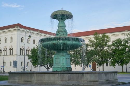 Fontanas, Munich, Istorinis Miestas, Architektūra, Bavarija, Stadtmitte, Senamiestis