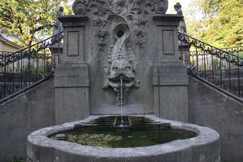Fontanas, Vanduo, Skulptūra, Zurich, Barokas, Sodas, Uni, Figūra, Skuptur