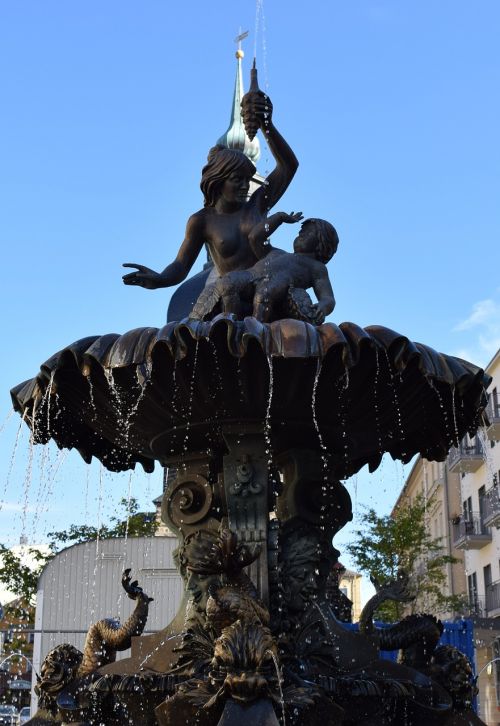 Fontanas, Vanduo, Vandens Funkcija, Blogas Schandau, Sendigbrunnen, Fontano Miestas, Art Nouveau