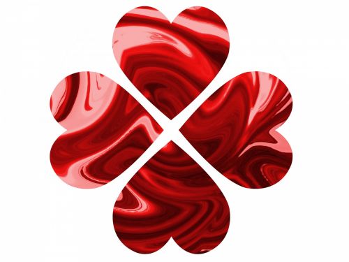 Swirly,  Deformuoti,  Širdis,  Valentine,  Valentino Diena & Nbsp,  Meilė,  Raudona,  Keturi Swirly Širdies 1