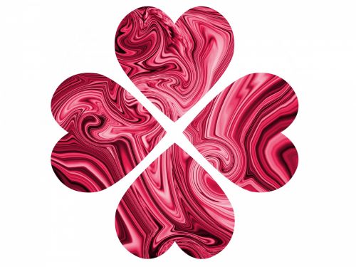 Swirly,  Deformuoti,  Širdis,  Valentine,  Valentino Diena & Nbsp,  Meilė,  Rožinis,  Keturi Swirly Širdies 2