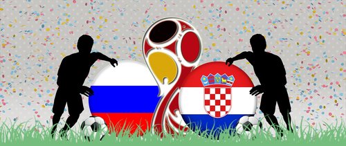 Keturių Nuotolinį Lfinale,  World Cup 2018,  Rusija,  Kroatija,  Pasaulio Taurės Dalyviai,  Nemokama Iliustracijos