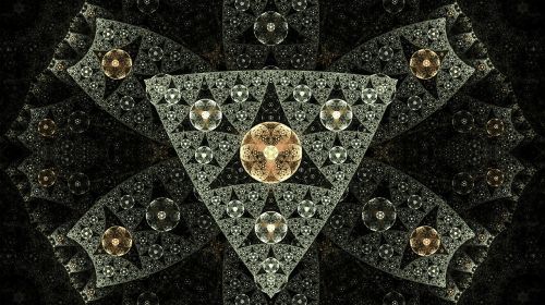 Fraktalas, Burbuliukai, Geometrinis, Tekstūra, Modelis, Fraktalinis Menas