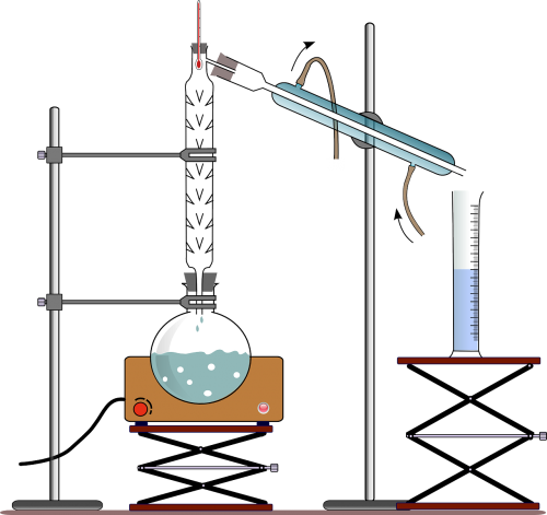 Frakcinis Distiliavimas, Chemija, Distiliavimas Kolonais, Sąranka, Distiliavimas, Eksperimentas, Mokslas, Nemokama Vektorinė Grafika