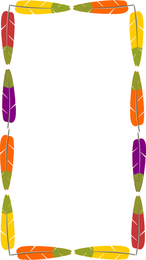 Rėmas, Plunksnos, Sienos, Spalvos, Nemokama Vektorinė Grafika