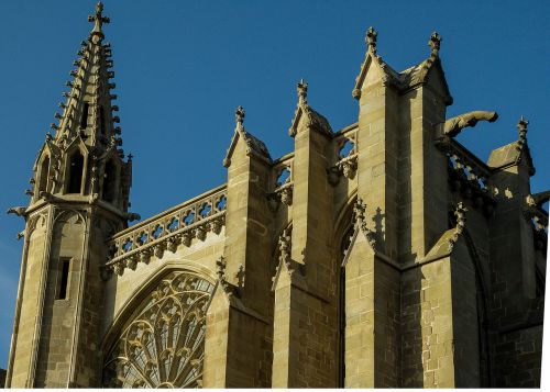 Carcassonne, France, Bažnyčia, Gotika, Rozetė