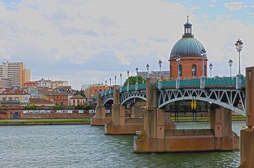 France, Tiltas, Upė, Toulouse, Dangus, Miesto Kraštovaizdis