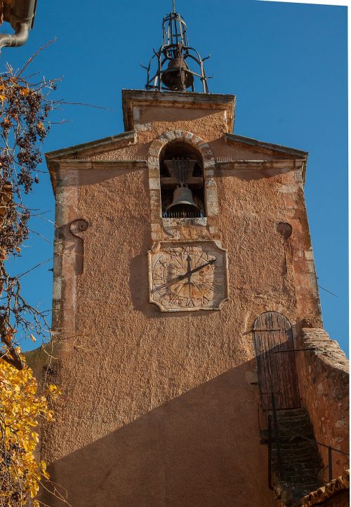France, Roussillon, Saulės Laikrodis, Varpinė, Bažnyčia