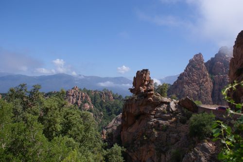 France, Rokas, Viduržemio Jūros, Lauke, Kalnas, Korsika, Panorama