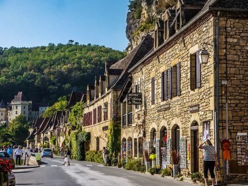 France, Périgord, Žmonės, Viduramžių, Viduramžių Kaimas, Tipinė Gatvė