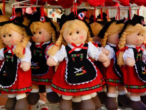 Lėlės, Tradicinis Kostiumas, France, Alsace