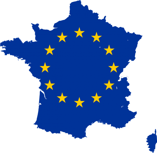 Prancūzijos Žemėlapis, Png, Europos Sąjungos Šalys, Korsikos Sala, Prancūzijos Departamentas, Žvaigždės, Europa, Europietis, Spalva Mėlyna, Geltonos Žvaigždės