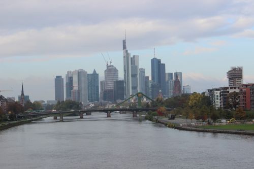 Frankfurtas, Panorama, Architektūra, Pastatas, Miesto Panorama, Upė