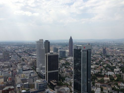 Frankfurtas, Panorama, Dangoraižis, Miesto Centras, Centras, Pagrindinis Bokštas, Vaizdas