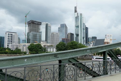 Frankfurtas, Imperijos Miestas, Miestas, Architektūra, Biurų Pastatas, Dangoraižiai, Panorama, Dangoraižis, Pagrindinis, Miesto Centras, Pastatas