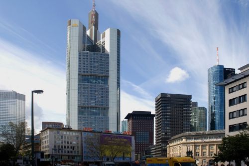 Frankfurtas, Miesto Centras, Frankfurtas Yra Pagrindinė Vokietija, Dangoraižis
