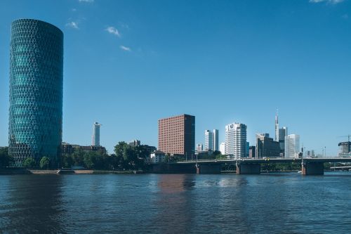 Frankfurtas Yra Pagrindinė Vokietija, Frankfurtas, Dangus, Pagrindinis, Panorama, Upė, Centras, Miestas, Hesse, Dangoraižis, Messeturm, Panorama, Miesto Centras, Dangoraižiai, Vaizdas, Vanduo, Architektūra, Vokietija, Pagrindinis Frankfurtas