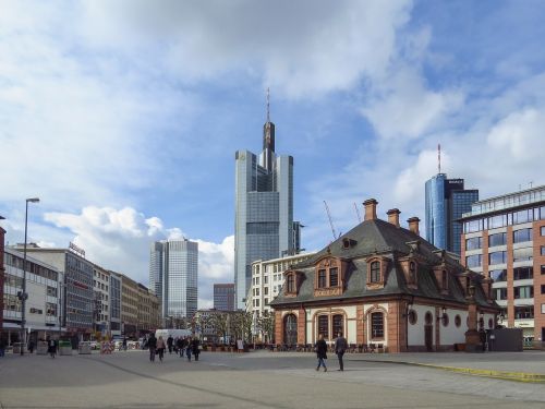Pagrindinis Frankfurtas,  Senoji Pagrindinė Apsauga,  Architektūra,  Dangoraižis,  Miestas,  Kelionė,  Be Honoraro Mokesčio