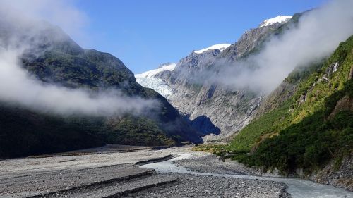 Franzjosef Ledynas, Naujoji Zelandija, Pietų Sala, Rokas, Pietų Alpėse, Kraštovaizdžio Nuotrauka