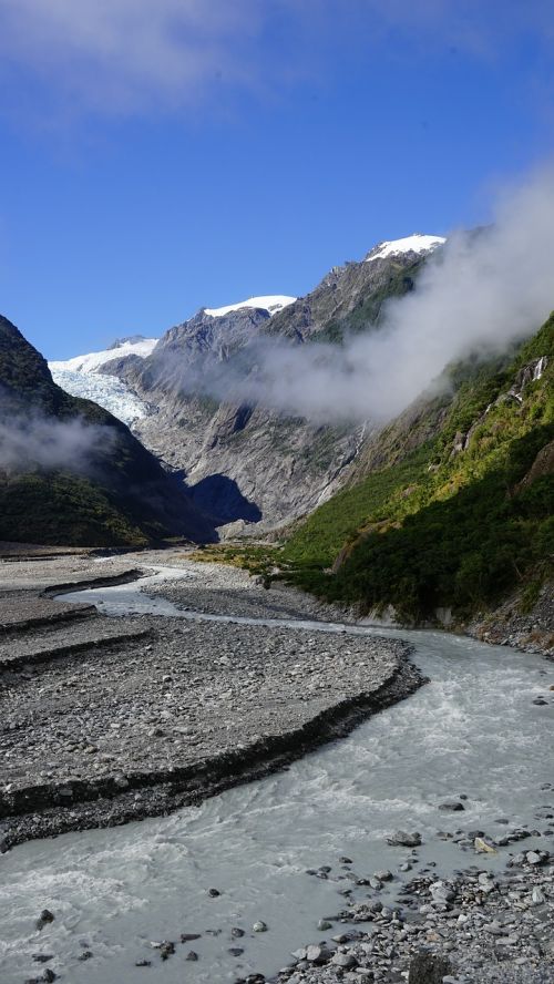 Franzjosef Ledynas, Naujoji Zelandija, Pietų Sala, Rokas, Pietų Alpėse, Kraštovaizdžio Nuotrauka