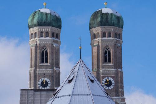 Frauenkirche, Munich, Bavarija, Valstybinis Kapitalas, Miestas, Bažnyčia, Bokštai, Orientyras, Požiūris