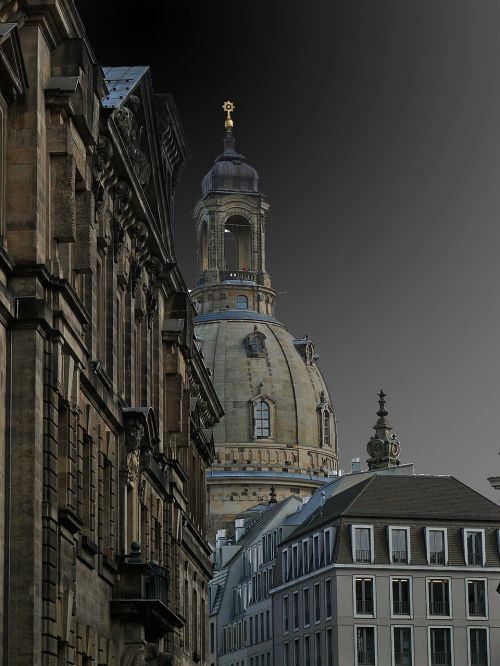 Frauenkirche, Drezdenas, Frauenkirche Dresden, Bažnyčia, Saksonija, Architektūra, Istoriškai, Neumarkt, Pastatas, Prekyvietė, Paminklas, Orientyras, Senamiestis