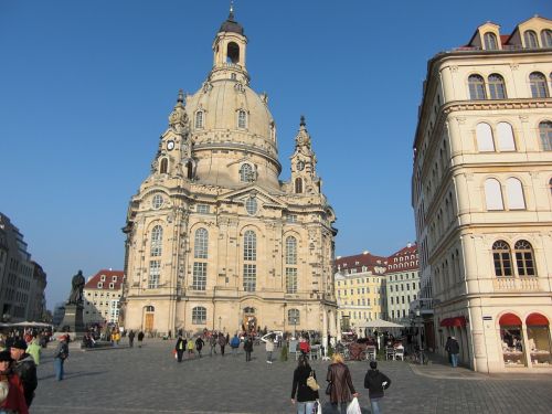 Frauenkirche, Drezdenas, Bažnyčia, Architektūra, Pastatas, Kupolas, Bokštas, Vokietija, Miestas
