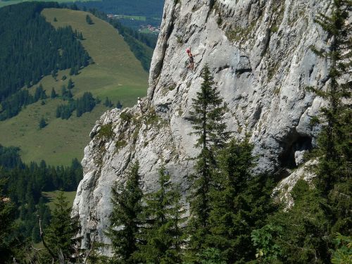 Nemokamas Laipiojimas, Alpinistas, Kampenwand, Rokas, Chiemgau, Bavarija, Alpinizmas