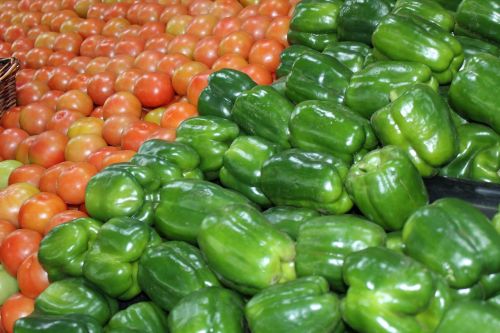 Šviežios Daržovės, Žaliosios Paprikos, Pomidorai, Prekybos Centras, Bakalėja