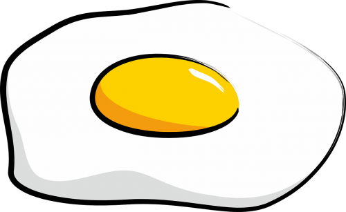 Kiaušinienė, Kiaušinis, Keptas, Pusryčiai, Nemokama Vektorinė Grafika