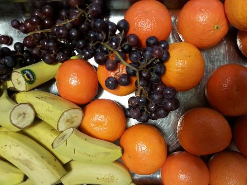 Vaisiai, Vaisiai, Bananas, Vyno Vynuogių, Mandarinas Apelsinas