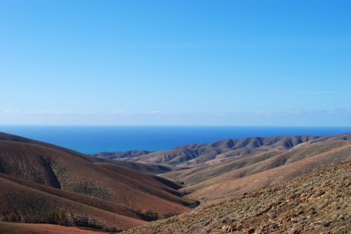 Fuerteventura, Kanarų Salos, Ispanija, Kraštovaizdis, Kalnai, Miegantis Dramblys, Kanarų Sala