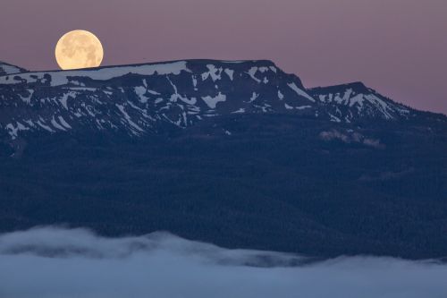 Pilnatis, Moonrise, Naktis, Dangus, Vakaras, Kalnas, Sniegas, Šviesus, Horizontas, Kraštovaizdis, Vaizdingas, Peizažas, Twilight, Aišku