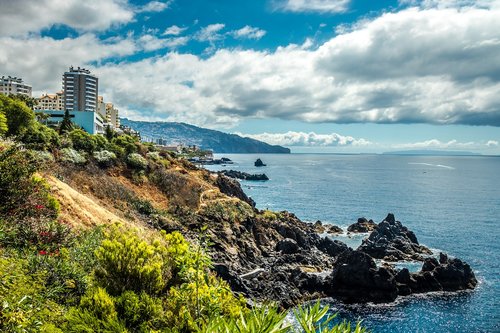 Funchal Mieste,  Medienos Salos,  Kosta,  Mar,  Architektūra,  Turizmas,  Hdr,  6K,  Tapetai