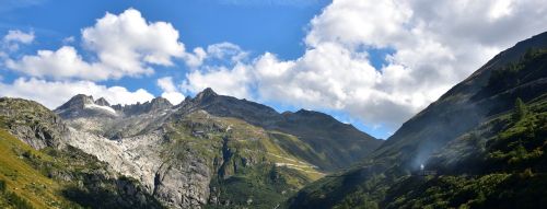 Furka Pass, Garo Geležinkelis, Alpių, Valais, Šveicarija
