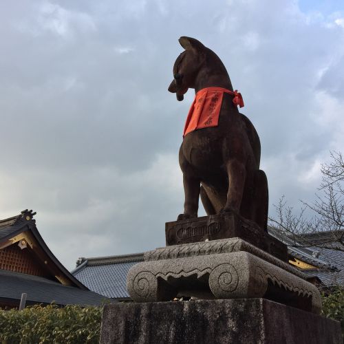 Fushimi Inari, Japonija, Vienuolynas, Žvėrys, Skulptūra, Lapė, Pastatas