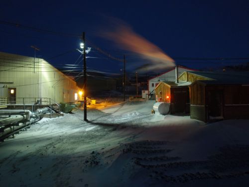 Šikšnosparnis,  Baras,  Mcmurdo,  Antarctica,  Dusk,  Žiema,  2009,  Griuvėsiai Yra Sustingusi