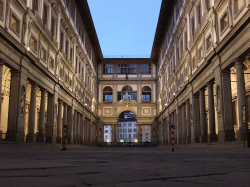 Galerija, Galleria Degli Uffizi, Italy, Florencija, Rytas, Tuščias, Architektūra, Muziejus, Renesansas